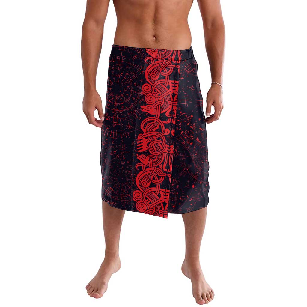 Norse Viking Dragon Lavalava Celtic Knotwork and Runic Mythology Art