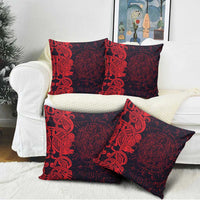 Norse Viking Dragon Pillow Cover Celtic Knotwork and Runic Mythology Art