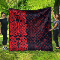 Norse Viking Dragon Quilt Celtic Knotwork and Runic Mythology Art
