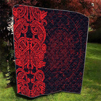 Norse Viking Dragon Quilt Celtic Knotwork and Runic Mythology Art