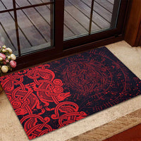 Norse Viking Dragon Rubber Doormat Celtic Knotwork and Runic Mythology Art