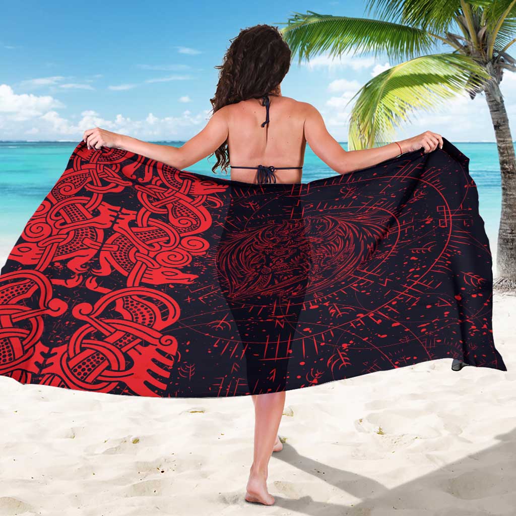 Norse Viking Dragon Sarong Celtic Knotwork and Runic Mythology Art
