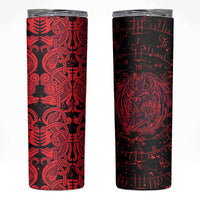 Norse Viking Dragon Skinny Tumbler Celtic Knotwork and Runic Mythology Art