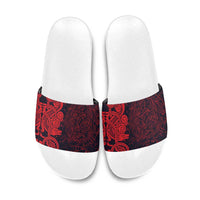 Norse Viking Dragon Slide Sandals Celtic Knotwork and Runic Mythology Art