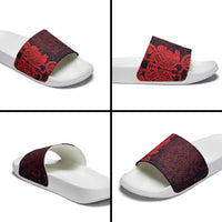 Norse Viking Dragon Slide Sandals Celtic Knotwork and Runic Mythology Art