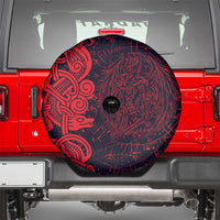 Norse Viking Dragon Spare Tire Cover Celtic Knotwork and Runic Mythology Art
