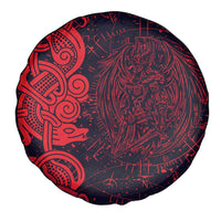 Norse Viking Dragon Spare Tire Cover Celtic Knotwork and Runic Mythology Art