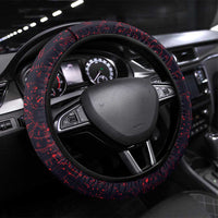 Norse Viking Dragon Steering Wheel Cover Celtic Knotwork and Runic Mythology Art