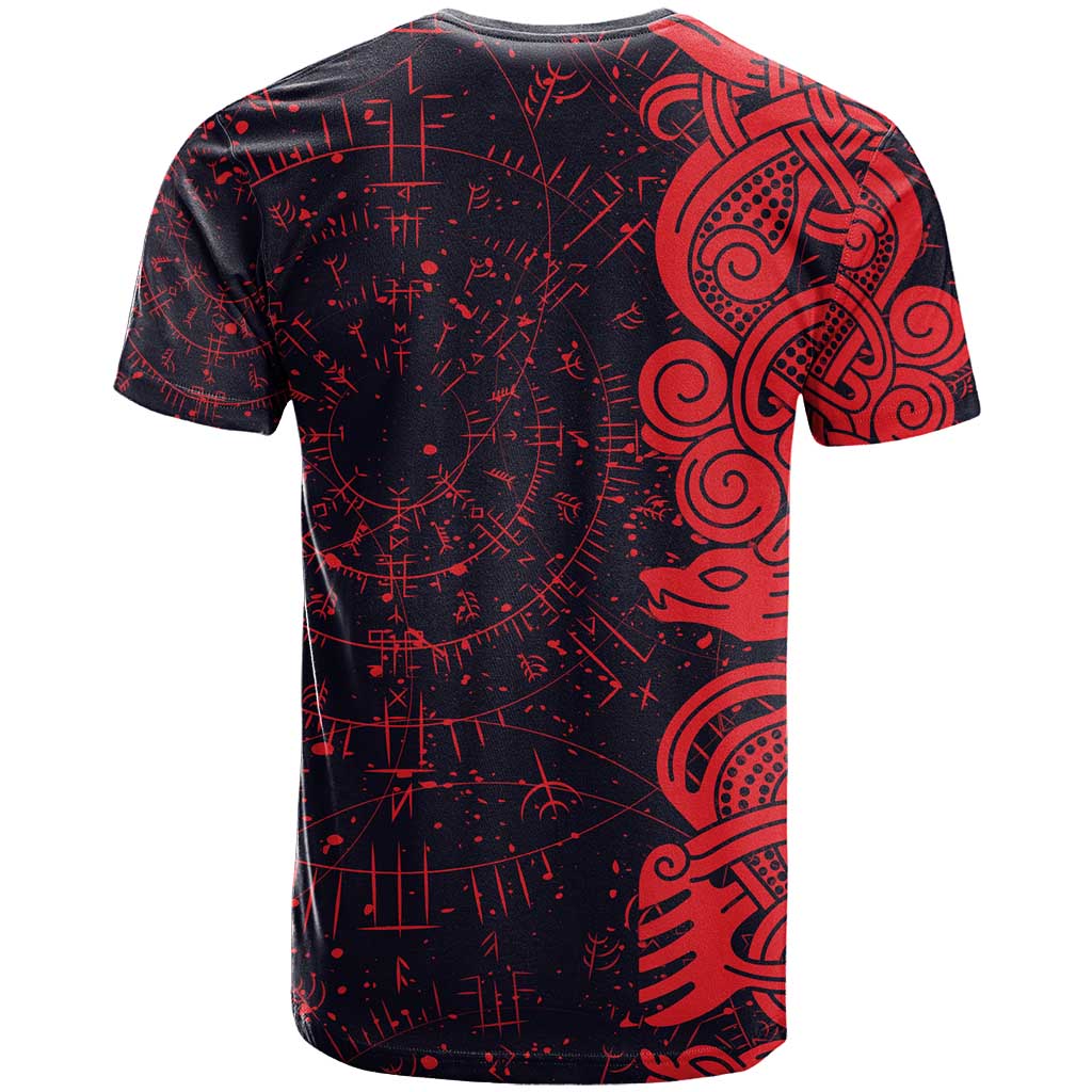Norse Viking Dragon T Shirt Celtic Knotwork and Runic Mythology Art