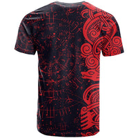 Norse Viking Dragon T Shirt Celtic Knotwork and Runic Mythology Art
