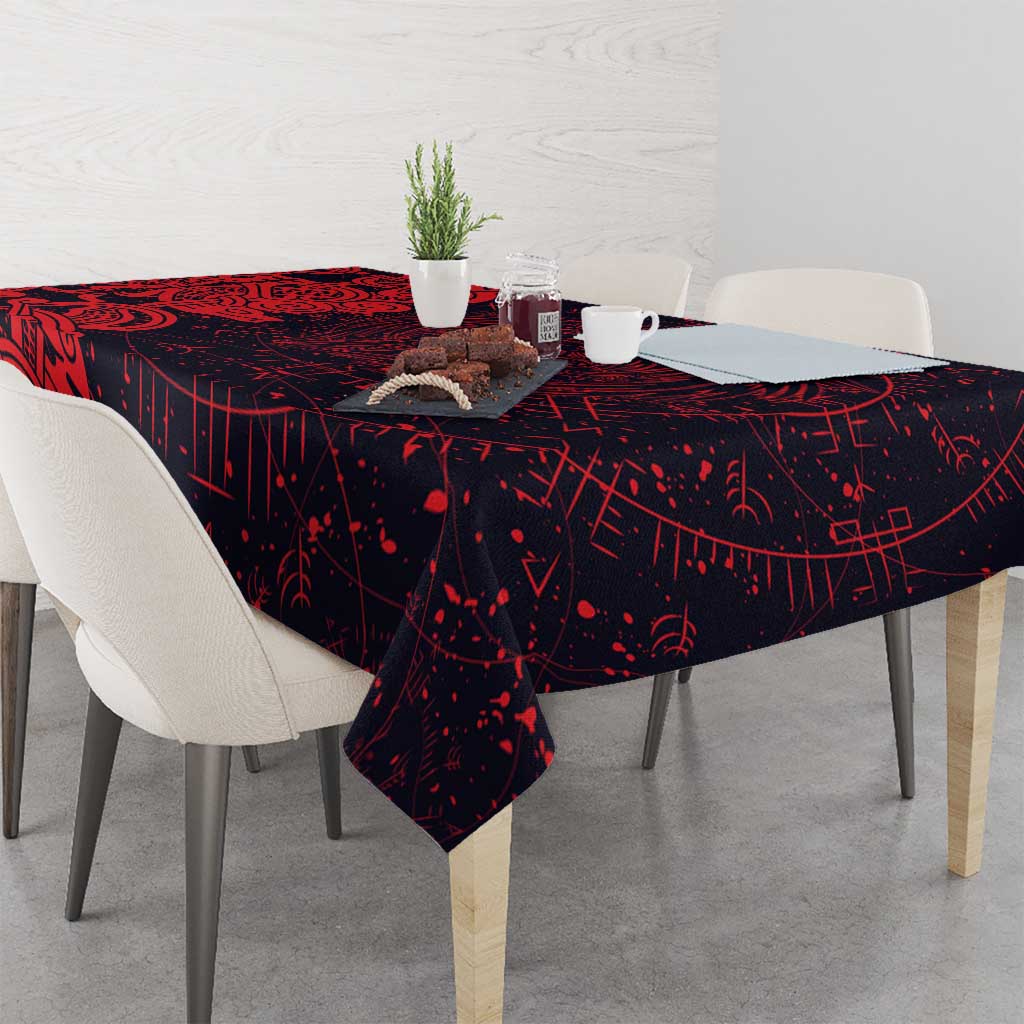 Norse Viking Dragon Tablecloth Celtic Knotwork and Runic Mythology Art