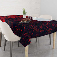 Norse Viking Dragon Tablecloth Celtic Knotwork and Runic Mythology Art
