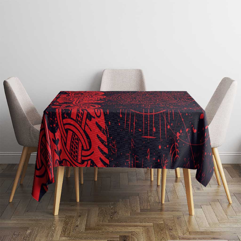 Norse Viking Dragon Tablecloth Celtic Knotwork and Runic Mythology Art