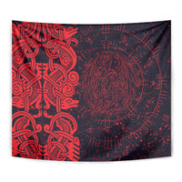 Norse Viking Dragon Tapestry Celtic Knotwork and Runic Mythology Art