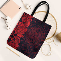 Norse Viking Dragon Tote Bag Celtic Knotwork and Runic Mythology Art