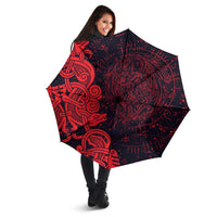 Norse Viking Dragon Umbrella Celtic Knotwork and Runic Mythology Art