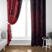 Norse Viking Dragon Window Curtain Celtic Knotwork and Runic Mythology Art