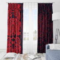 Norse Viking Dragon Window Curtain Celtic Knotwork and Runic Mythology Art
