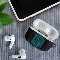 Viking Warrior Helm AirPods Case Neon Tribal Linework and Runic Pattern Art