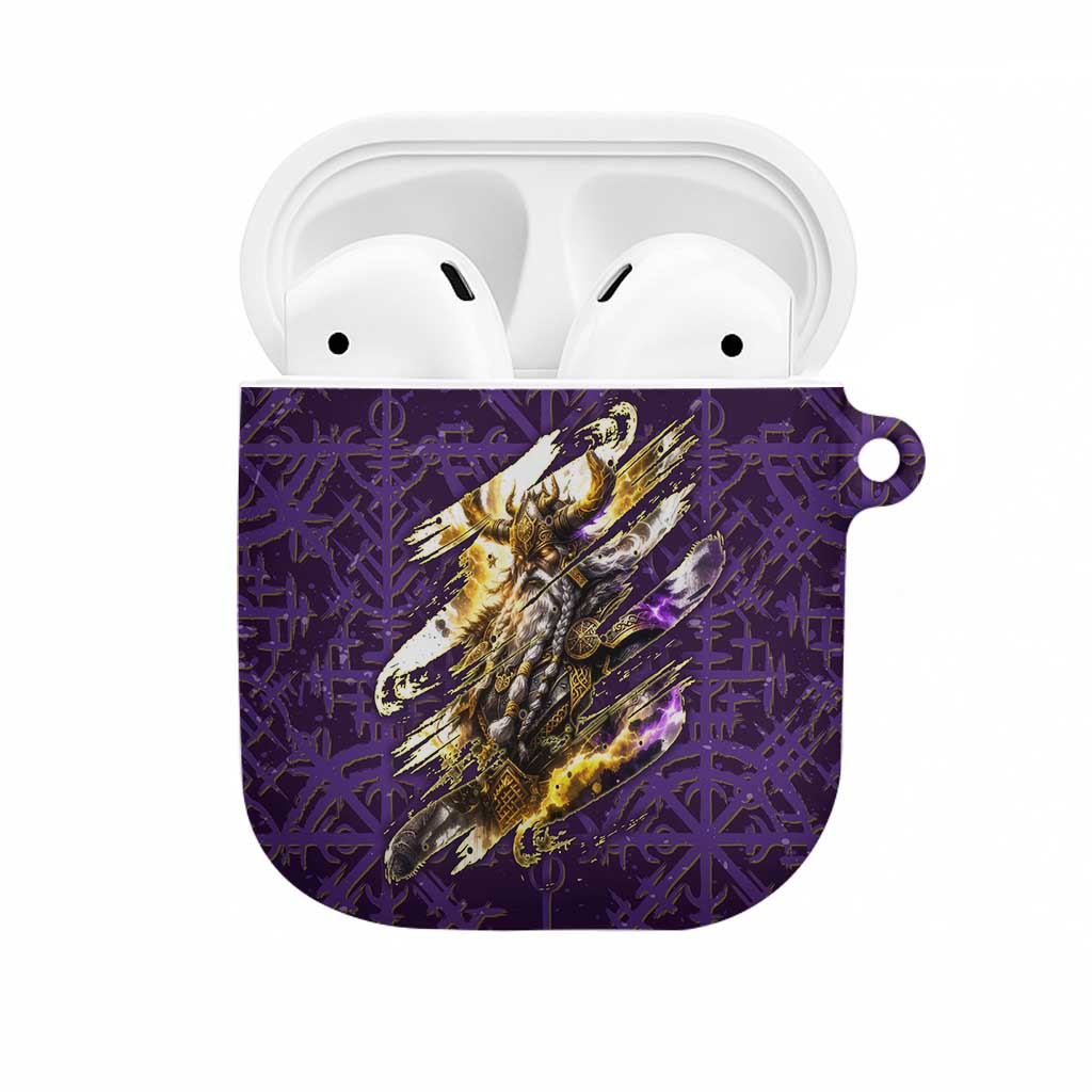 Odin Allfather Viking AirPods Case Epic Norse Mythology Illustration with Runic Circle Art