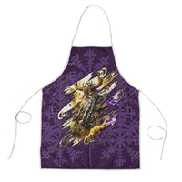 Odin Allfather Viking Apron Epic Norse Mythology Illustration with Runic Circle Art
