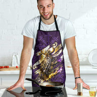 Odin Allfather Viking Apron Epic Norse Mythology Illustration with Runic Circle Art