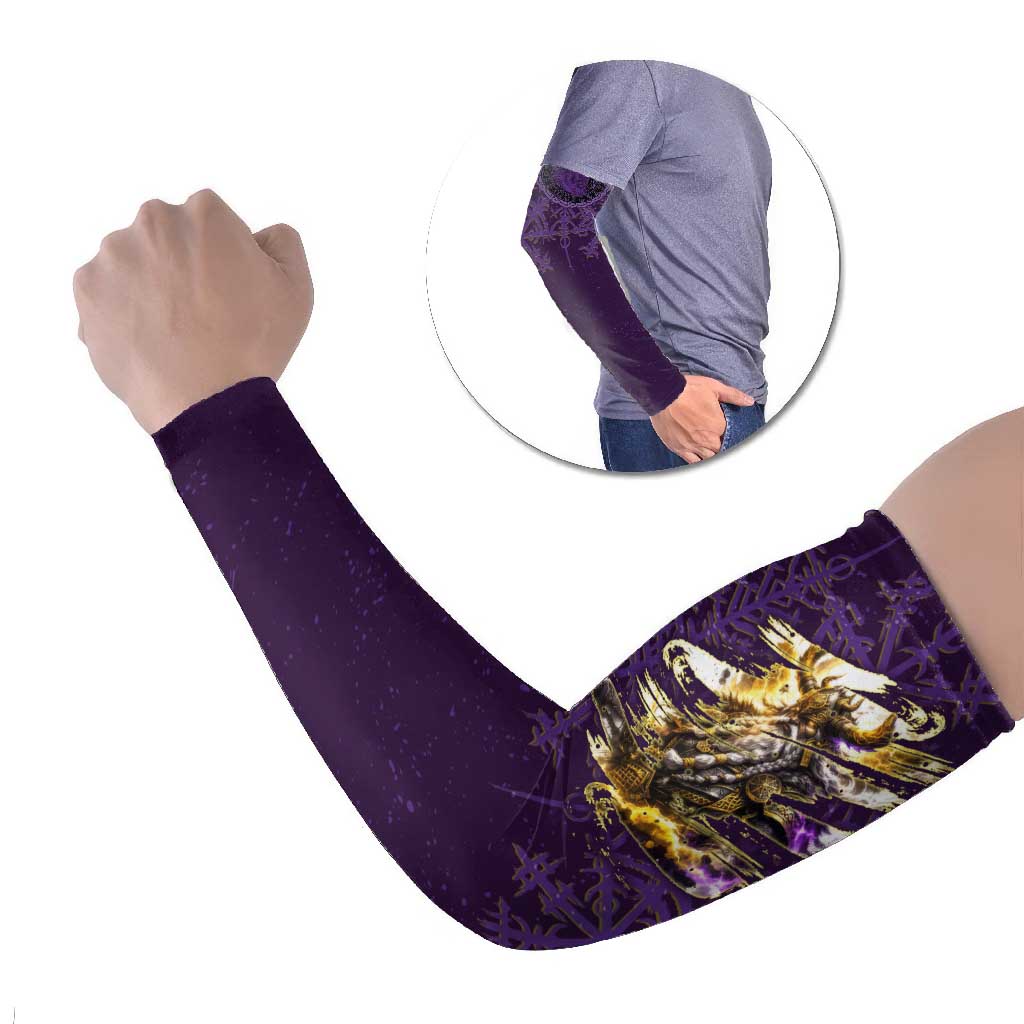 Odin Allfather Viking Arm Sleeves Epic Norse Mythology Illustration with Runic Circle Art
