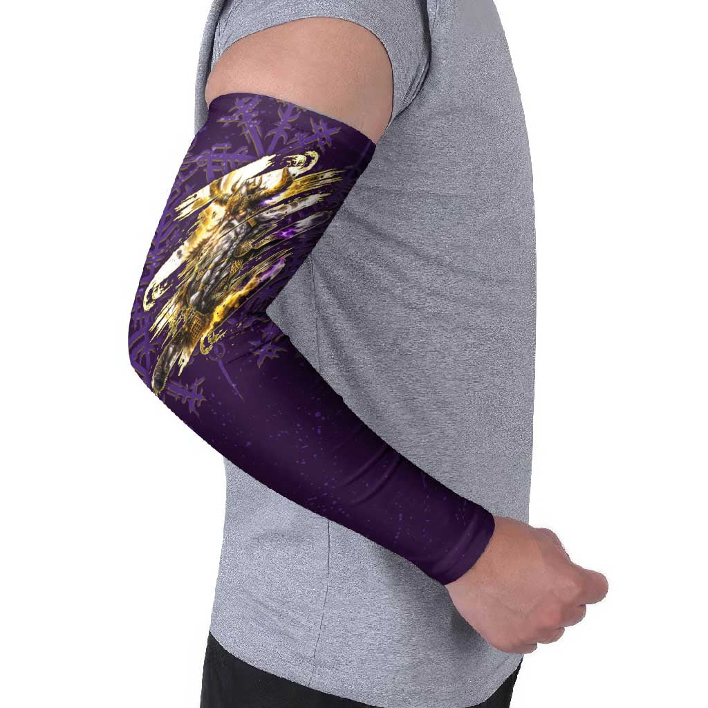 Odin Allfather Viking Arm Sleeves Epic Norse Mythology Illustration with Runic Circle Art