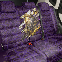 Odin Allfather Viking Back Car Seat Cover Epic Norse Mythology Illustration with Runic Circle Art