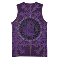 Odin Allfather Viking Basketball Jersey Epic Norse Mythology Illustration with Runic Circle Art