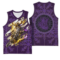 Odin Allfather Viking Basketball Jersey Epic Norse Mythology Illustration with Runic Circle Art