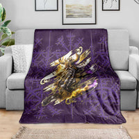Odin Allfather Viking Blanket Epic Norse Mythology Illustration with Runic Circle Art