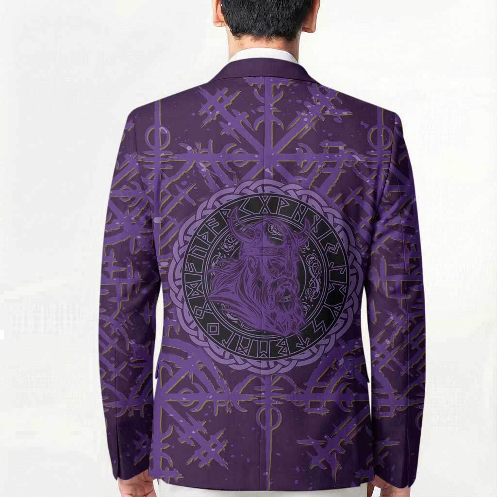 Odin Allfather Viking Blazer Epic Norse Mythology Illustration with Runic Circle Art