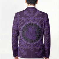 Odin Allfather Viking Blazer Epic Norse Mythology Illustration with Runic Circle Art