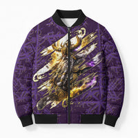 Odin Allfather Viking Bomber Puffer Jacket Epic Norse Mythology Illustration with Runic Circle Art