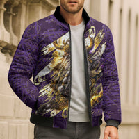 Odin Allfather Viking Bomber Puffer Jacket Epic Norse Mythology Illustration with Runic Circle Art