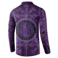Odin Allfather Viking Button Sweatshirt Epic Norse Mythology Illustration with Runic Circle Art