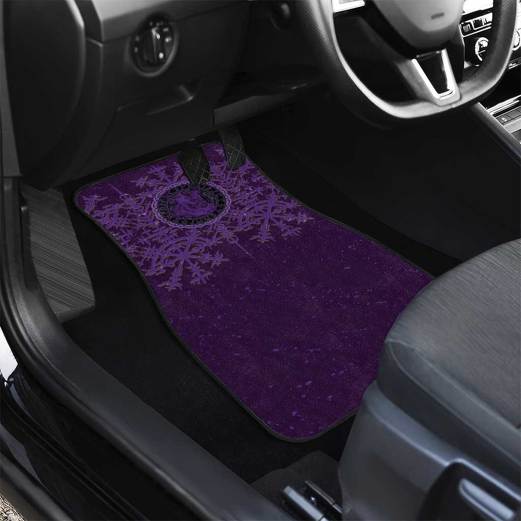 Odin Allfather Viking Car Mats Epic Norse Mythology Illustration with Runic Circle Art
