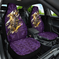 Odin Allfather Viking Car Seat Cover Epic Norse Mythology Illustration with Runic Circle Art
