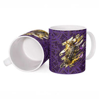 Odin Allfather Viking Ceramic Mug Epic Norse Mythology Illustration with Runic Circle Art