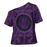 Odin Allfather Viking Cross Shoulder Shirt Epic Norse Mythology Illustration with Runic Circle Art