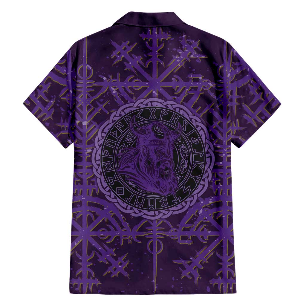 Odin Allfather Viking Hawaiian Shirt Epic Norse Mythology Illustration with Runic Circle Art