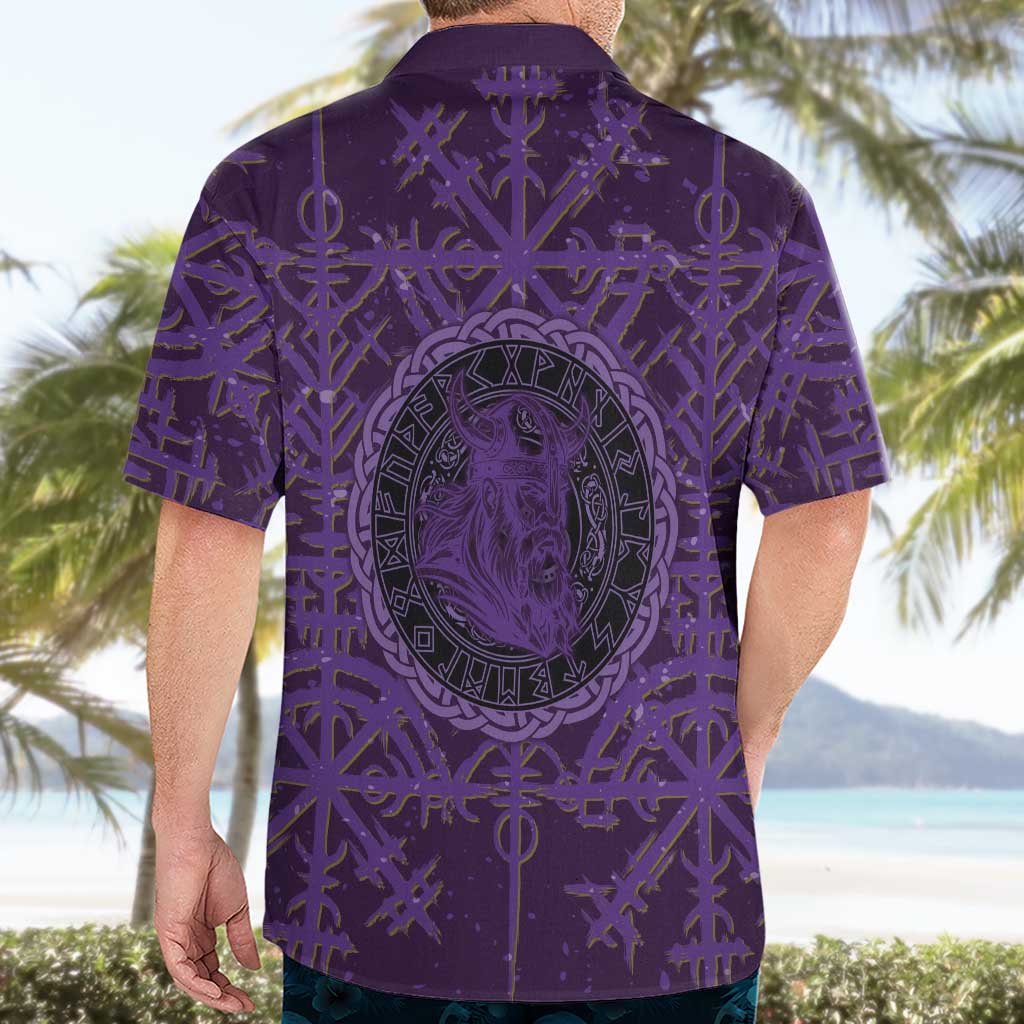 Odin Allfather Viking Hawaiian Shirt Epic Norse Mythology Illustration with Runic Circle Art
