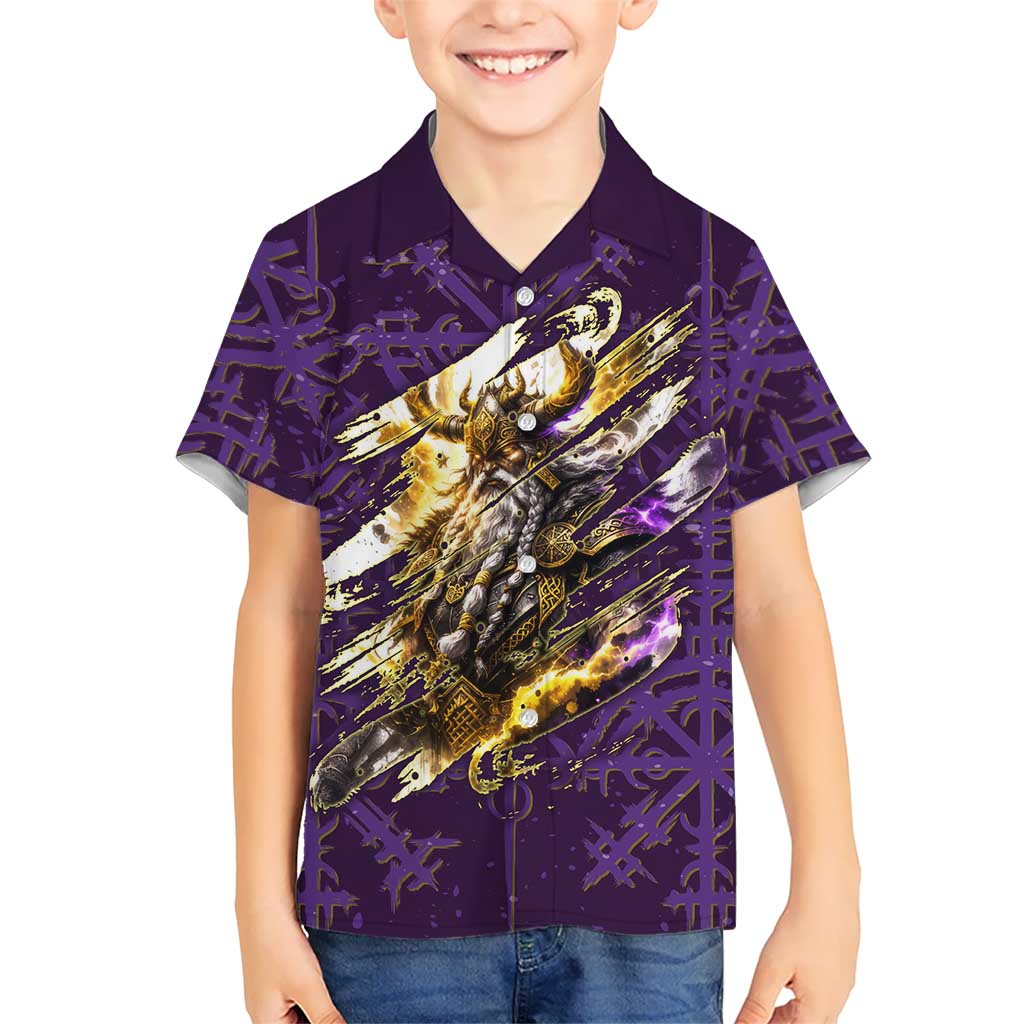 Odin Allfather Viking Hawaiian Shirt Epic Norse Mythology Illustration with Runic Circle Art