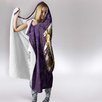 Odin Allfather Viking Hooded Blanket Epic Norse Mythology Illustration with Runic Circle Art