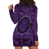 Odin Allfather Viking Hoodie Dress Epic Norse Mythology Illustration with Runic Circle Art