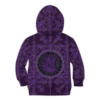 Odin Allfather Viking Kid Hoodie Epic Norse Mythology Illustration with Runic Circle Art