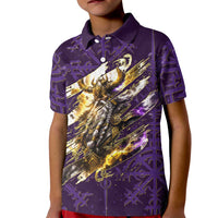 Odin Allfather Viking Kid Polo Shirt Epic Norse Mythology Illustration with Runic Circle Art