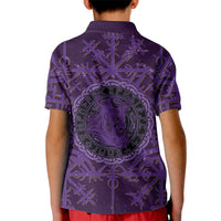 Odin Allfather Viking Kid Polo Shirt Epic Norse Mythology Illustration with Runic Circle Art