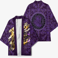 Odin Allfather Viking Kimono Epic Norse Mythology Illustration with Runic Circle Art